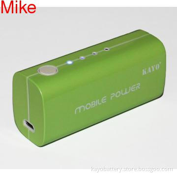 Colorful Mobile power with 2600mAh 1A, LED indicator, 5pcs connectors